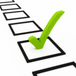 check list symbol, green color