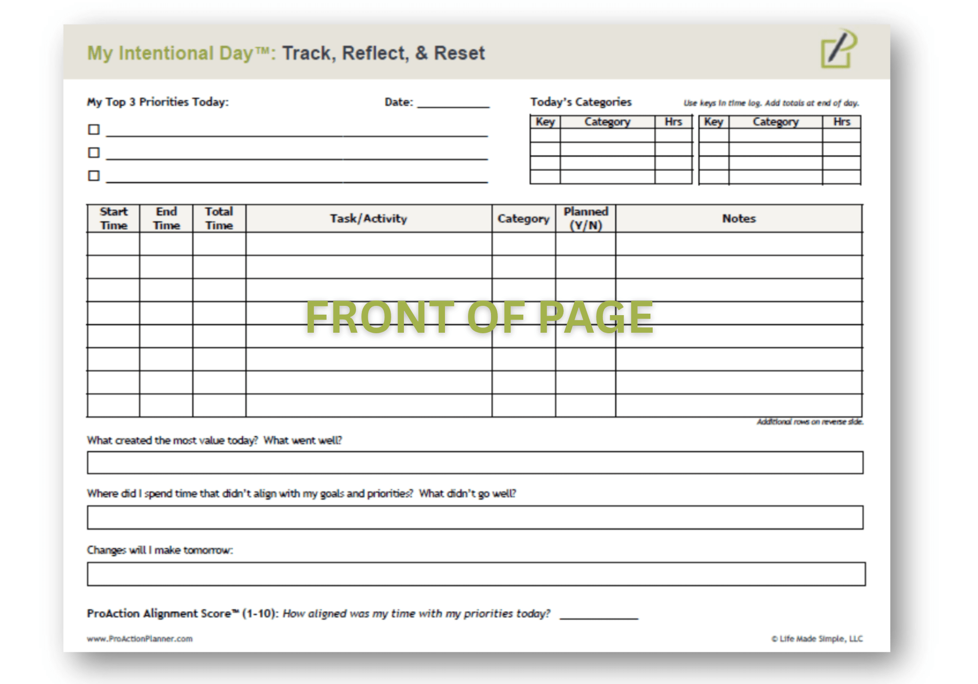 My Intentional Day™ Notepad (8.5x11) - Image 2