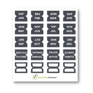 ProAction Planner Custom Tabs