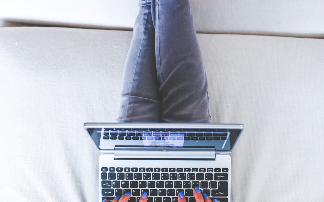 woman working at home